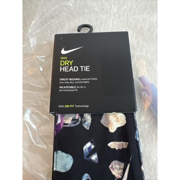 Nike Dri-Fit Head Tie Fly Graphic Black/w Crystal Graphics NWT - Picture 1 of 11